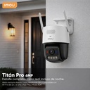Kit 4 cámaras IP WiFi PT IMOU IPC-U7LN-6V0NE, resolución 6 MP (3200 x 1800)