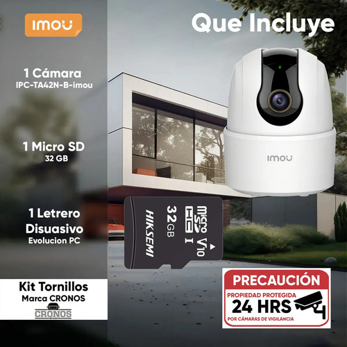 Cámara IP PT IMOU IPC-TA42N-B, potencia 5 W, conectividad Wi-Fi