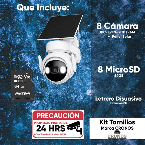 Kit 8 Cámaras PT 4G IMOU IPC-K9EN-3T0TE-AM, calidad de resolución 3MP