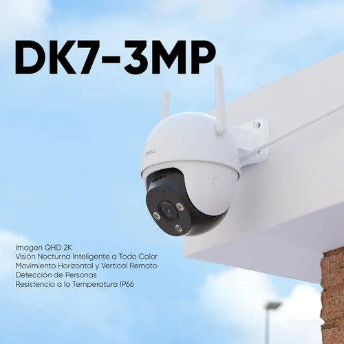 Kit 2 Cámaras PT Wi-Fi 6 IMOU IP66, largo 120 cm, altura 136 cm