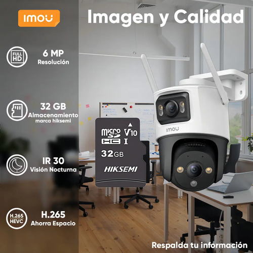 Cámara WiFi PT IMOU IPC-S7XN-6M0WED, potencia 12 W, conectividad Wi-Fi