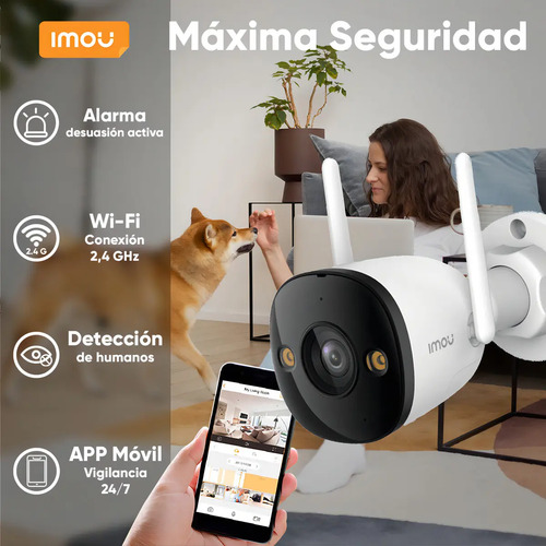 Kit cámara bala WiFi IMOU IPC-S3EN-3M0WE, material externo plástico