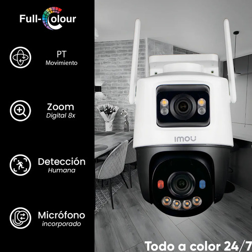 Kit Cámara PT WiFi IMOU IPC-S7XFN-PLUS-256, consumo menor a 12 W