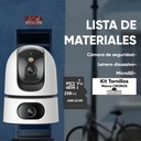 Kit cámara WiFi PT IMOU IPC-S2XN-8M0WED, dimensiones 82.2 × 115.4 × 82.2 mm