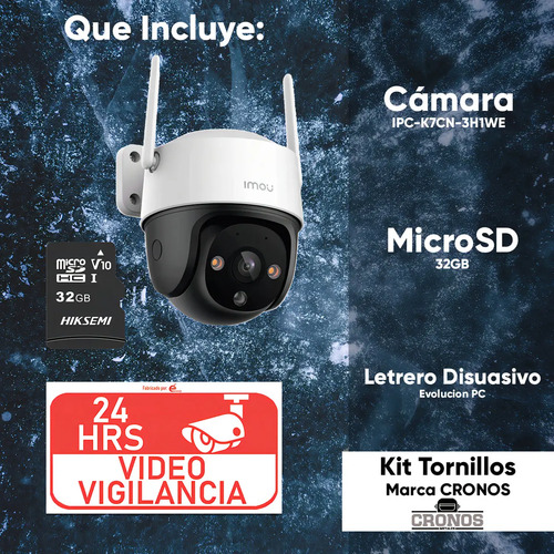 Kit cámara WiFi PT IMOU IPC-K7CN-3H1WE, tipo de resolución full HD