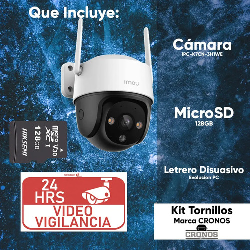 Cámara PTZ WiFi IMOU IP66, tipos de alimentación corriente eléctrica