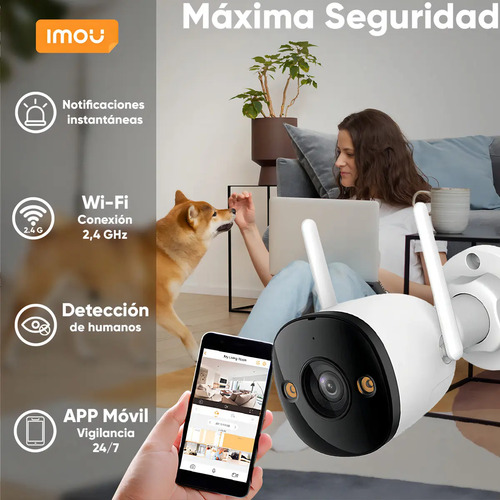 Kit cámara bala WiFi IMOU IPC-K3DN-3H0WF, largo 16.5 cm, altura 9 cm