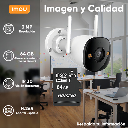 Kit cámara bala WiFi IMOU IPC-K3DN-3H0WF, material externo plástico