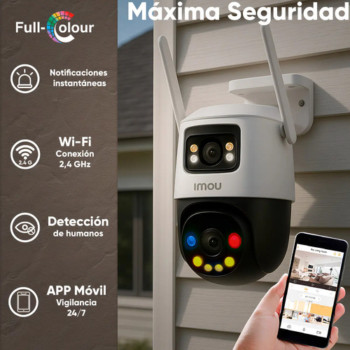 Kit Cámara WiFi PT IMOU IPC-S7XFN-8U0WED, lugares de montaje Pared,Techo