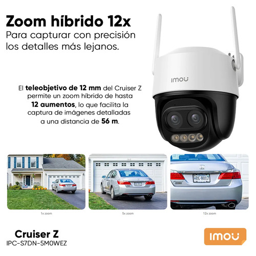 Kit 4 Cámaras Wi-Fi PT IMOU IPC-S7DN-5M0WEZ, lugares de montaje pared