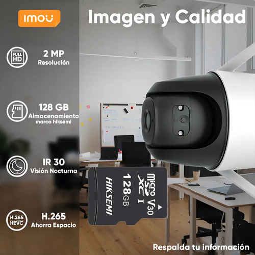 Kit Cámara WiFi PTZ IMOU S22FN, largo 25.75 cm, altura 13.84 cm