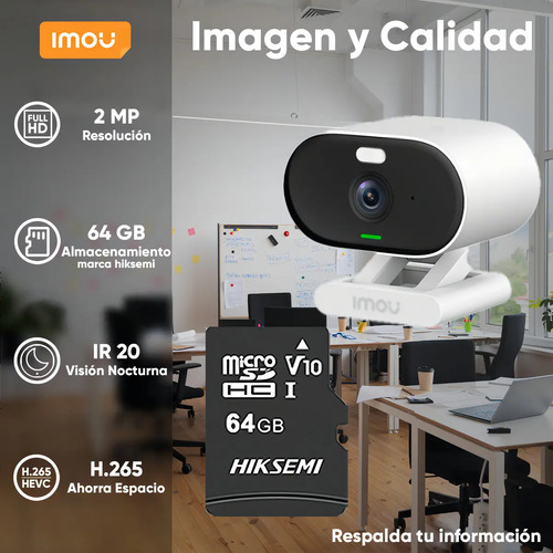 Cámara IP Wi-Fi IMOU IPC-C22FN, altura 5.1 cm, profundidad 5.2 cm