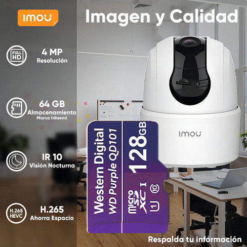 Cámara IP PT IMOU IPC-TA22CN-B, profundidad 8.5 cm, material externo plástico