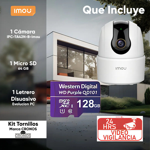 Cámara IP PT IMOU IPC-TA22CN-B, potencia 3.5 W, conectividad Wi-Fi,LAN,Alexa