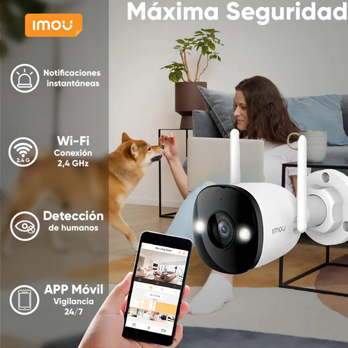 Kit Cámara Bala WiFi IMOU IPC-K3DN-5H0WF, audio micrófono integrado