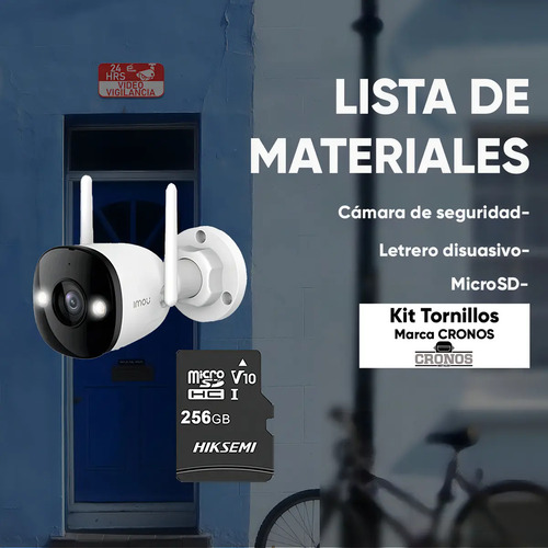 Kit Cámara Bala WiFi IMOU IPC-K3DN-5H0WF, sensor de imagen CMOS progresivo 1/3", 5 MP