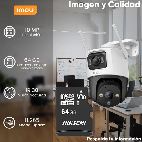 Kit cámara dual WiFi IMOU IPC-S7XN-10M0WED, largo 15.872 cm, altura 20.19 cm