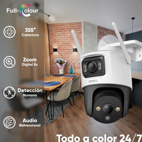 Kit cámara dual WiFi IMOU IPC-S7XN-10M0WED, potencia 12 W, conectividad Wi-Fi