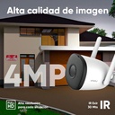Cámara Bala WiFi IMOU IPC-F42N-0280B-Imou, largo 14.77 cm, altura 7.42 cm