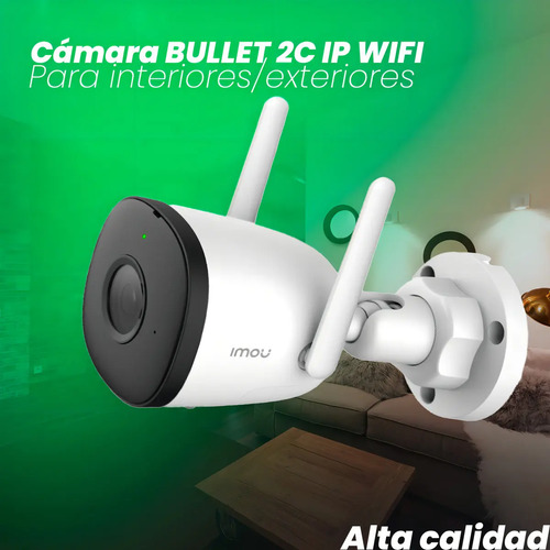 Cámara Bala WiFi IMOU IPC-F42N-0280B-Imou, profundidad 7.42 cm
