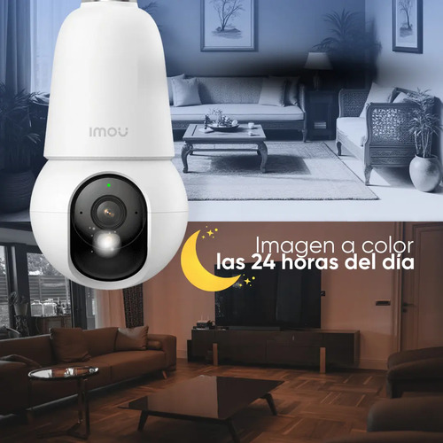 Kit 2 cámaras foco E27 IMOU IPC-K6C-5H1WEB, conectividad Wi-Fi 2.4 GHz