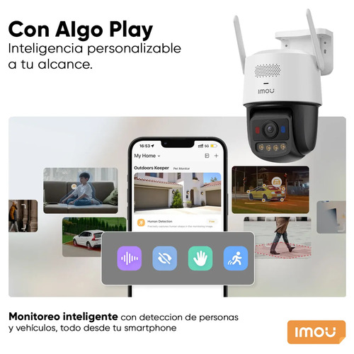 Kit 8 cámaras IP WiFi PT IMOU IPC-U7LN-6V0NE, compresión de video H.265/H.264