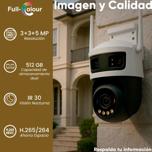 Cámara WiFi PT IMOU IPC-S7UN-11M0WED, lugares de montaje Pared,Techo