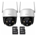 Kit 2 cámaras Wi-Fi IMOU IPC-S41FEN, largo 13.6 cm, altura 18.3 cm