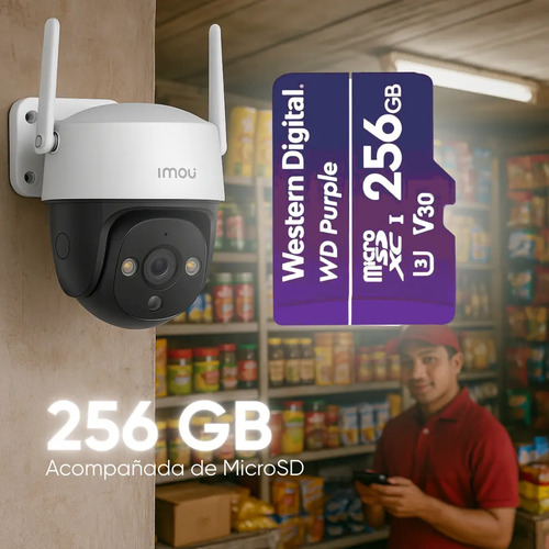 Kit cámara IP PT WiFi IMOU IPC-S41FEN, largo 13.6 cm, altura 18.3 cm