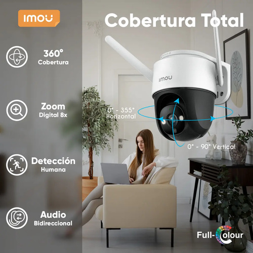 Kit 32 Cámaras PT Wi-Fi IMOU IPC-S41FEN, profundidad 12 cm, material externo plástico