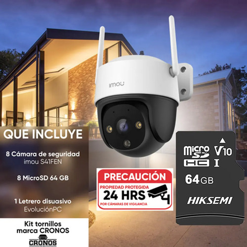 Kit CCTV WiFi IMOU IPC-S41FEN, tipo de resolución full HD, tipos de conexiones con cable