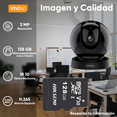 Kit Cámara PT IMOU IPC-GK2DN-3C0W, largo 9 cm, altura 9 cm, profundidad 10.4 cm