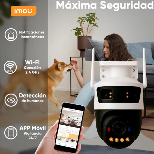 Kit Cámara Wi-Fi PT IMOU IPC-S7UN-11M0WED, potencia 18 W, conectividad Wi-Fi,LAN