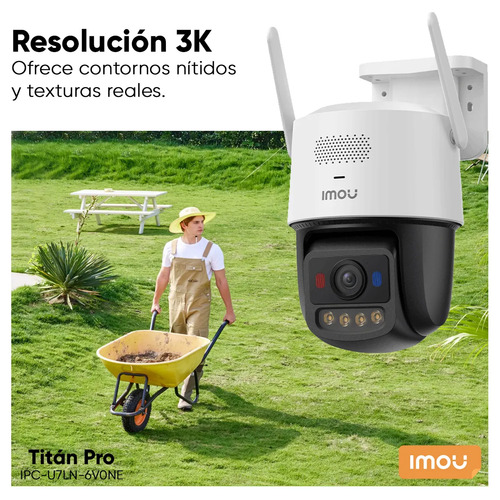 Kit 2 cámaras Wi-Fi PT IMOU IPC-U7LN-6V0NE, cantidad 2, rango de giro 340° horizontal / 90° vertical