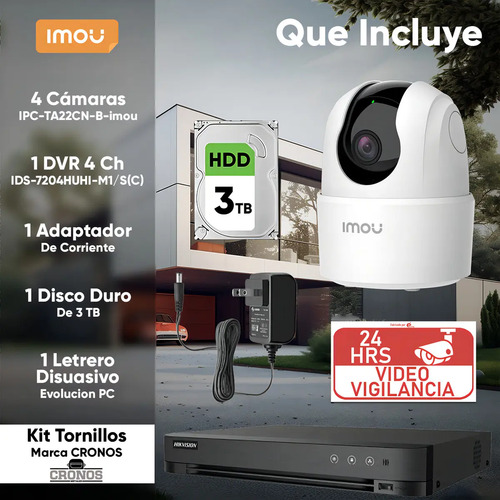 Kit IP IMOU IPC-TA22CN-B, tipos de conexiones inalámbrica, distancia de alcance 10 m