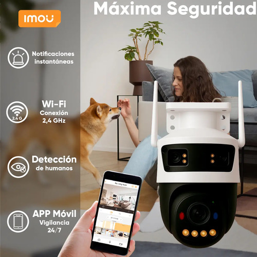 Kit 4 cámaras PT Wi-Fi IMOU IPC-S7UN-11M0WED, potencia 18 W, conectividad Wi-Fi,LAN