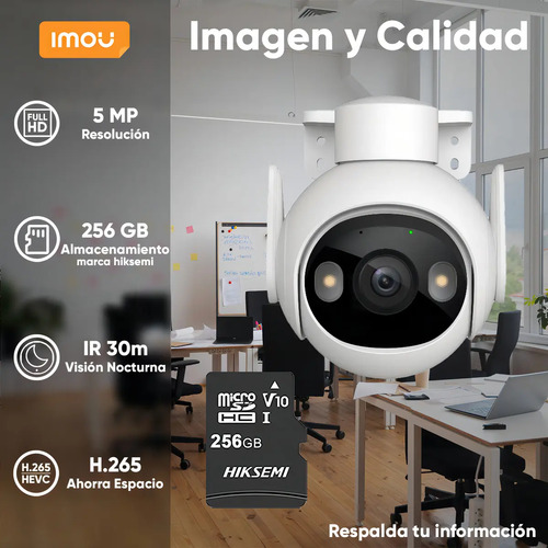 Cámara IP WiFi PT IMOU IPC-GS7EN-5M0WE, profundidad 12.88 cm