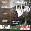 Kit Cámara Bullet WiFi IMOU IPC-F42N, potencia 3.5 W, conectividad Wi-Fi
