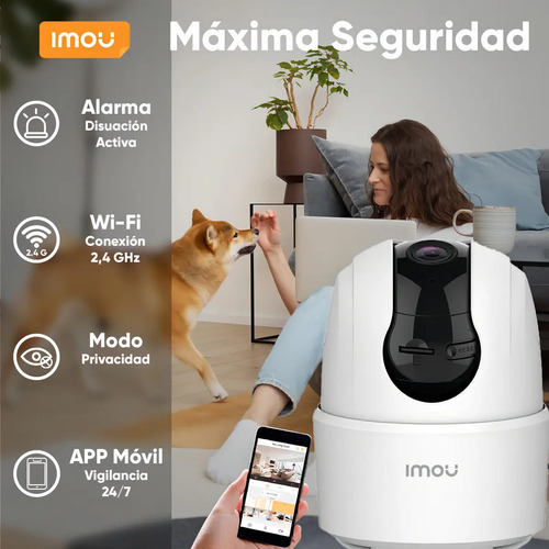 Cámara IP PT IMOU IPC-TA22CN-B, largo 7.74 cm, altura 106.1 cm