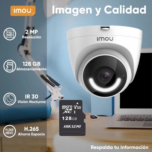 Kit cámara turret WiFi IMOU IPC-T26EN, largo 10.99 cm, altura 10.22 cm