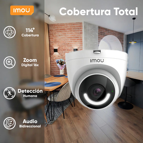 Cámara Turret WiFi IMOU T26EN, lugares de montaje Pared,Techo