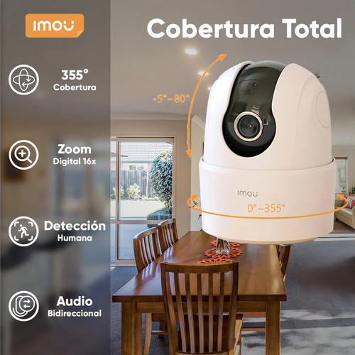 Kit IP IMOU IPC-TA42N-B, conectividad Wi-Fi 2.4 GHz, sensor CMOS progresivo de 1/2.7 de pulgada