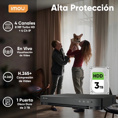 Kit CCTV IP IMOU KIT-IPC-S21FEN-PLUS6, tipo de movimiento PTZ