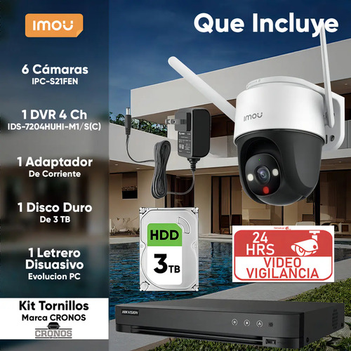 Kit CCTV IP IMOU KIT-IPC-S21FEN-PLUS6, tipos de conexiones inalámbrica