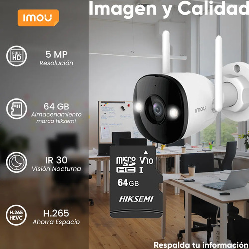 Kit Cámara Bala WiFi IMOU IPC-K3DN-5H0WF, profundidad 7.3 cm