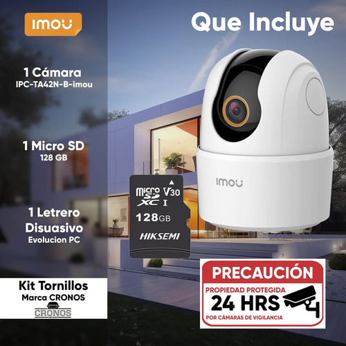 Cámara IP PT IMOU IPC-TA42N-B, potencia 5 W, conectividad Wi-Fi