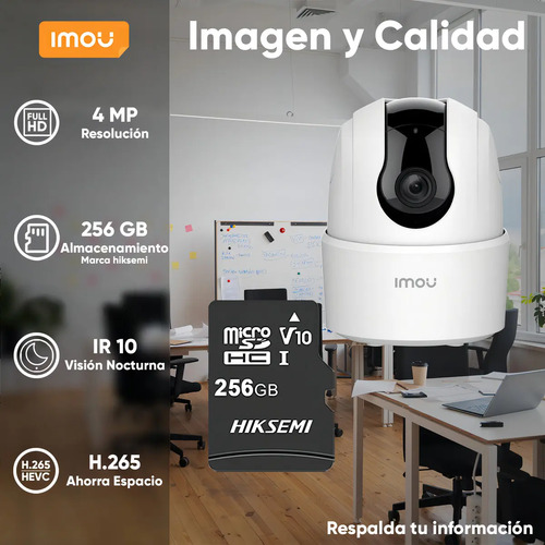 Cámara IP PT IMOU IPC-TA42N-B, largo 77.4 cm, altura 106.1 cm