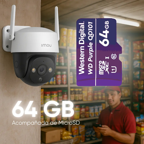 Cámara IP WiFi IMOU IPC-S41FEN, largo 13.6 cm, altura 18.3 cm
