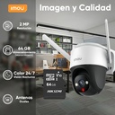 Kit cámara WiFi PT IMOU IPC-S21FEN, largo 12 cm, altura 13.6 cm