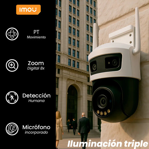 Kit Cámara Wi-Fi PT IMOU IPC-S7UN-11M0WED, lugares de montaje Pared,Techo